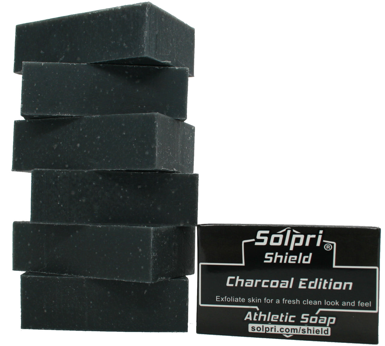 Shield Athlete's Charcoal Exfoliating Bar Soap