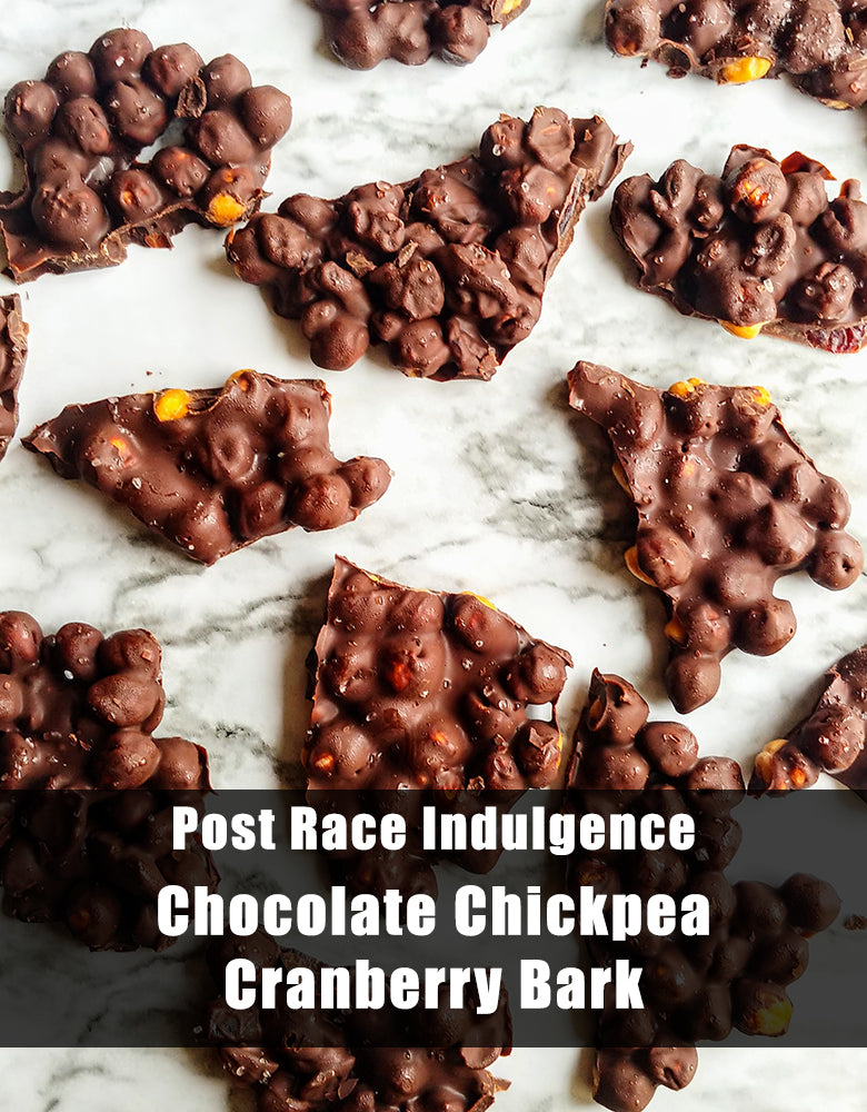 Post Race Indulgence - Chocolate Chickpea Cranberry Bark