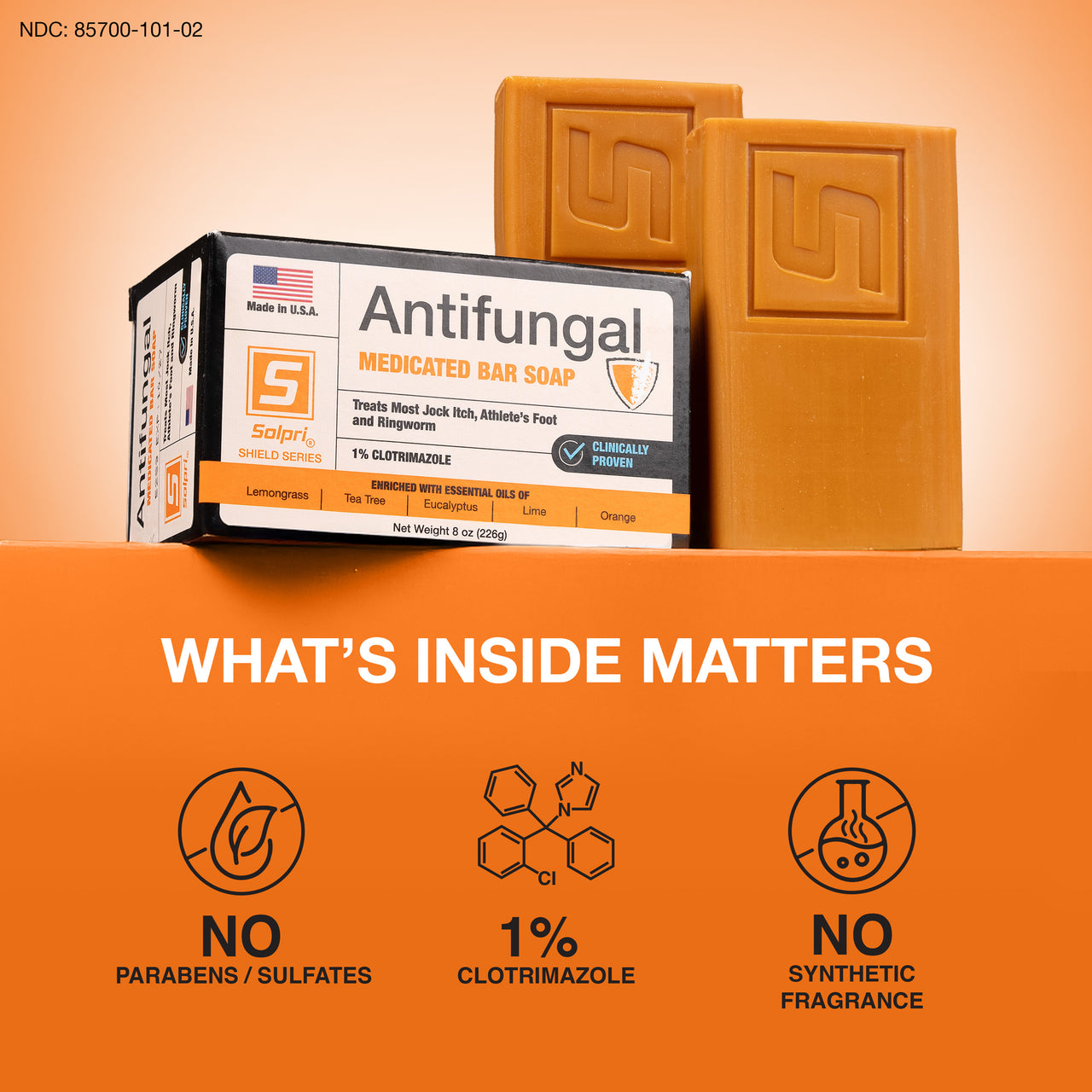 Shield Medicated Antifungal Bar Soap with 1% Clotrimazole