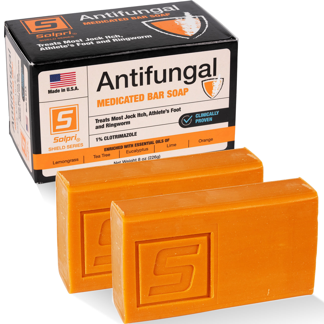 Shield Medicated Antifungal Bar Soap with 1% Clotrimazole